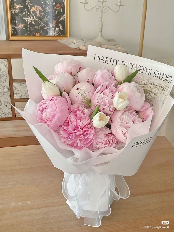 Peony and Tulip Mix Arrangement - Fresh Flowers