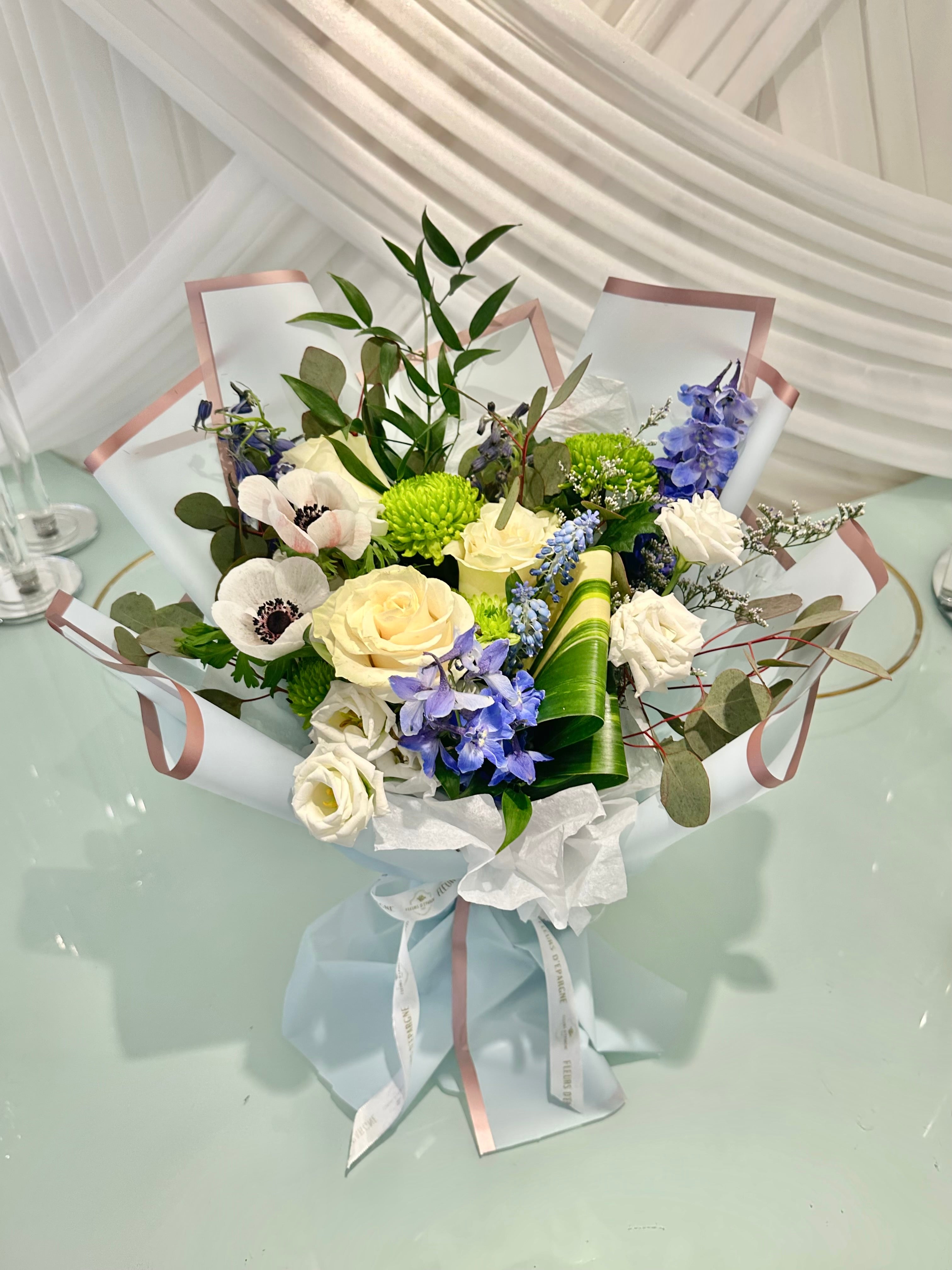 Ocean Blues Arrangement - Fresh Flowers