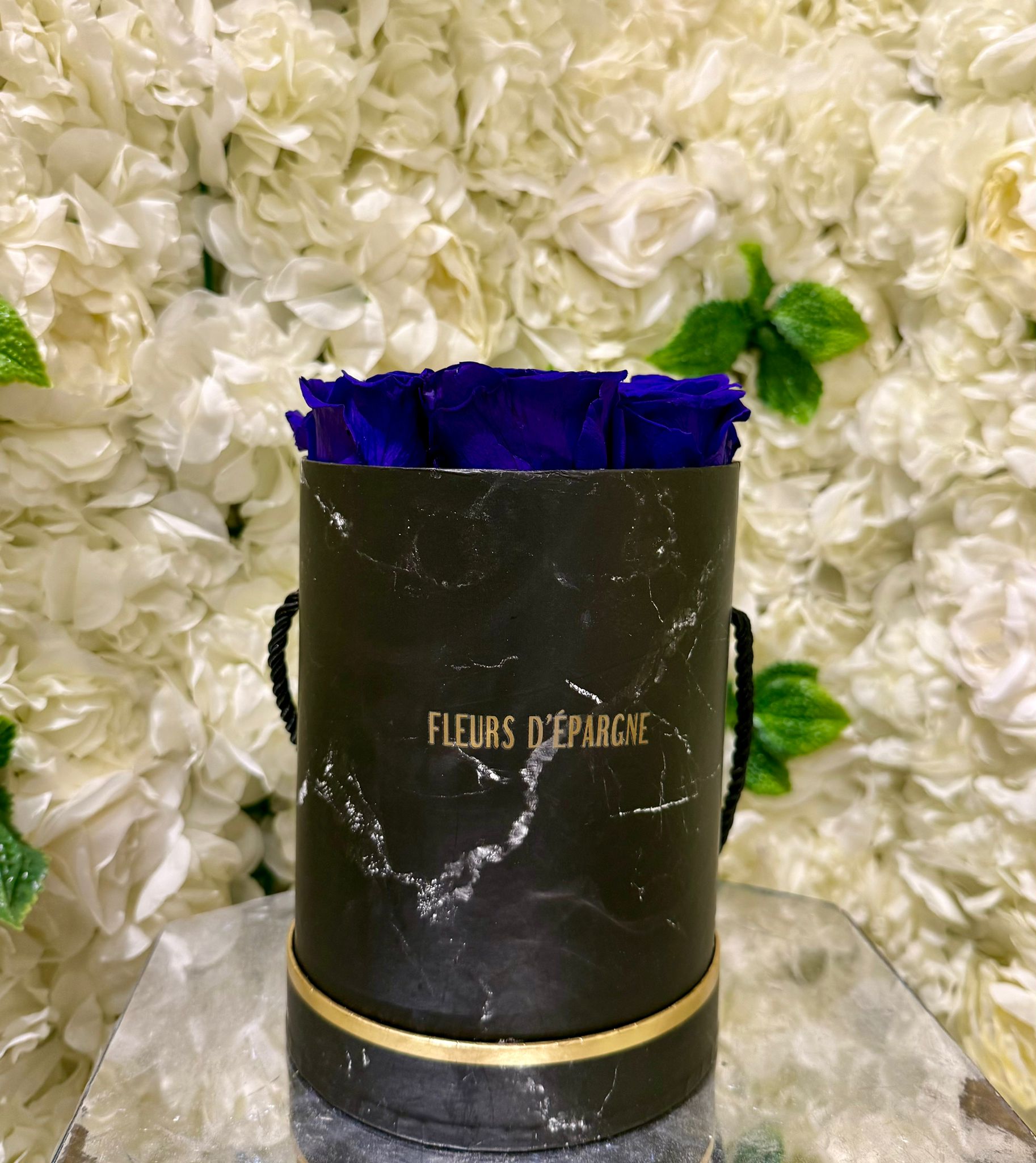 Tall Marble Round Bucket