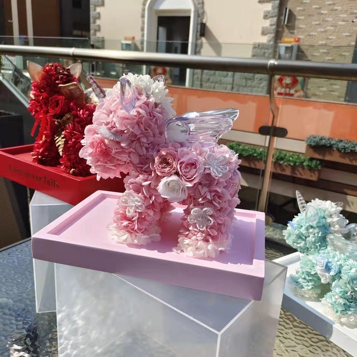 Flower Unicorn in Acrylic Case - Full Coverage