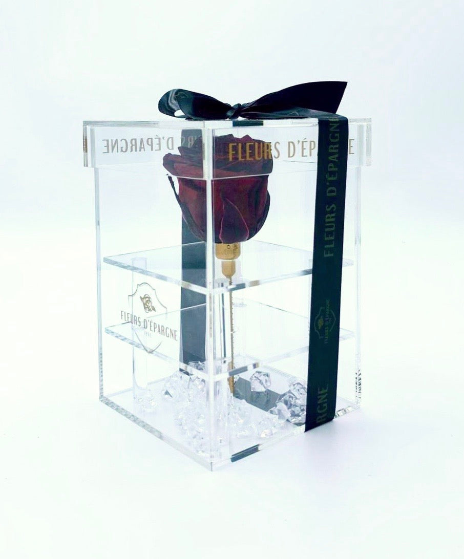 Purest Crystal Box with Long Stemmed 3 Year Rose
