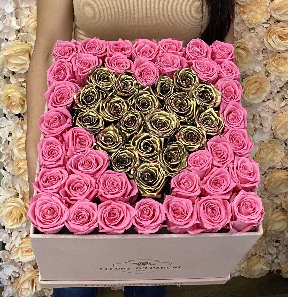 Suede XXL Pink Square Box