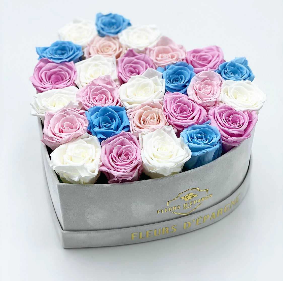 Suede Signature Heart Box