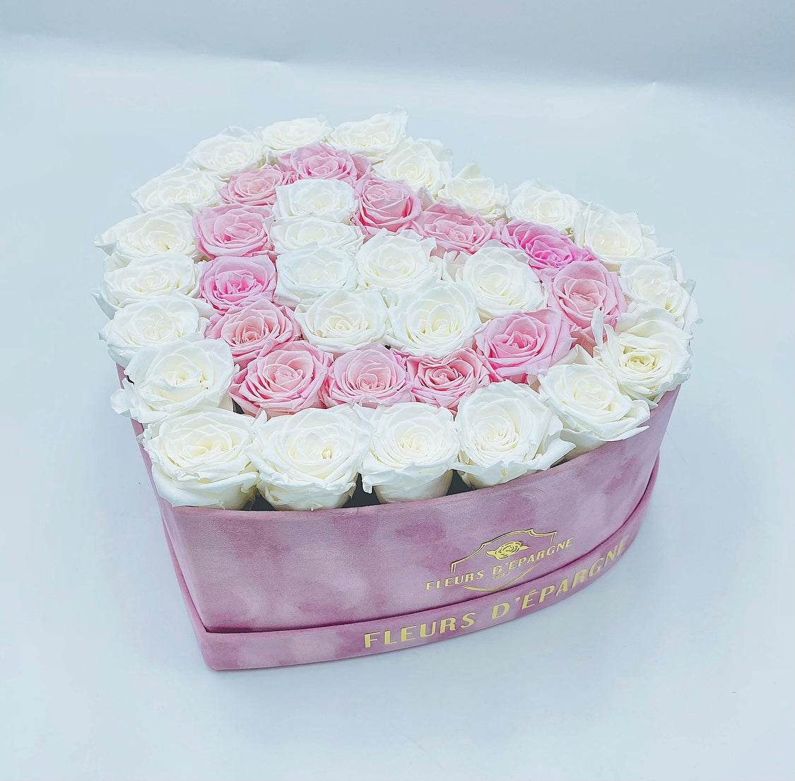 Suede Signature Heart Box