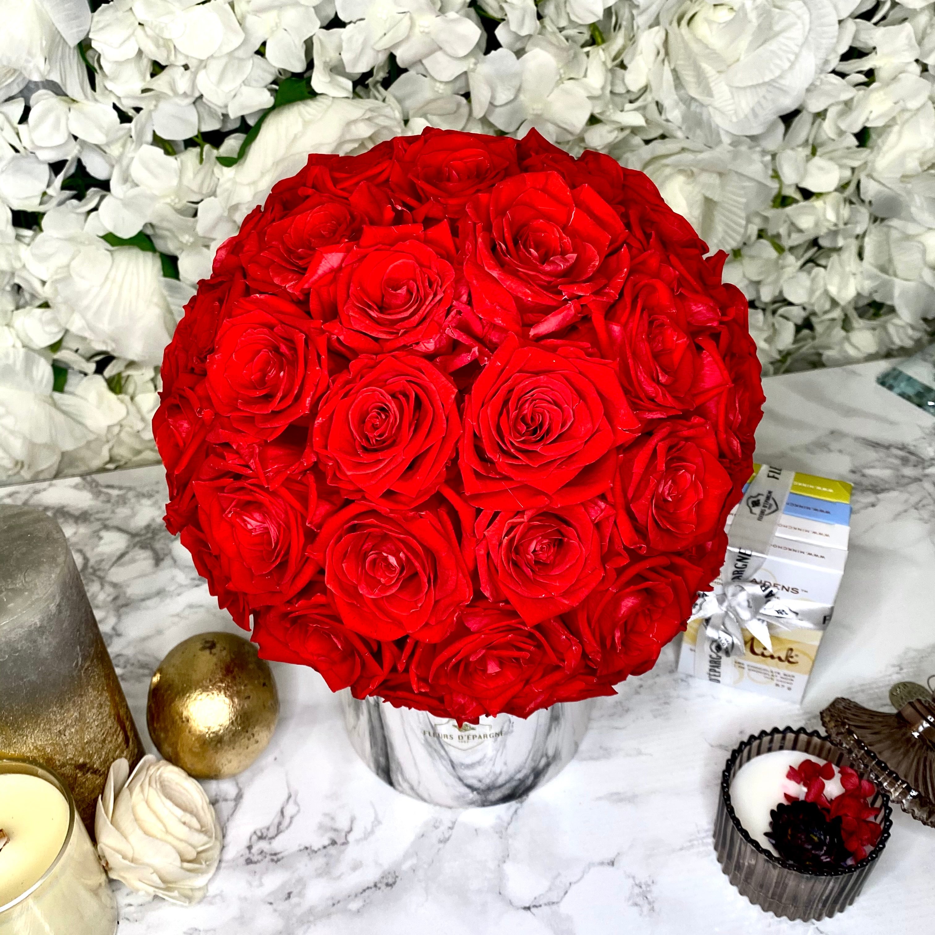 Rounder than Round Dome in Marble Vase
