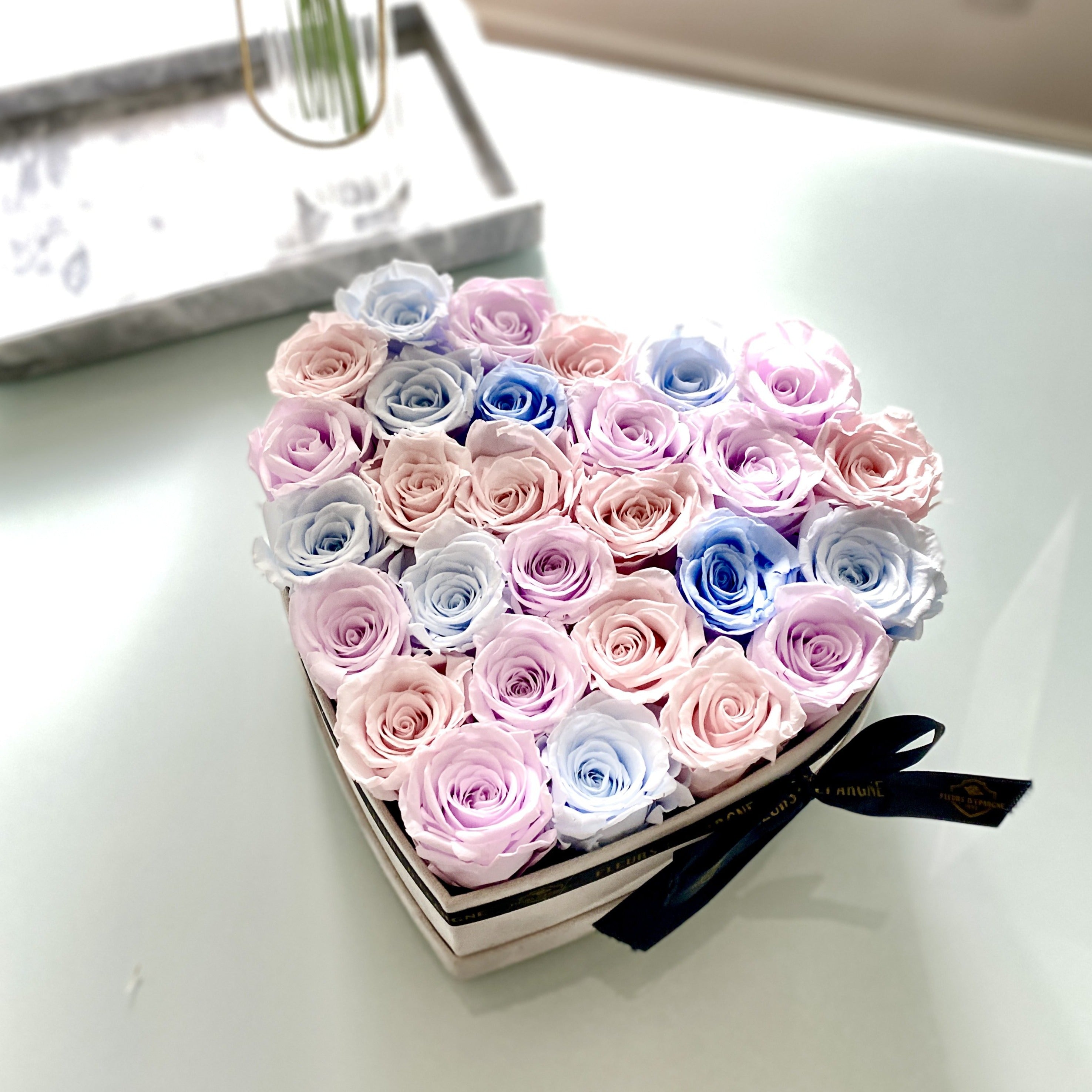 Suede Signature Heart Box