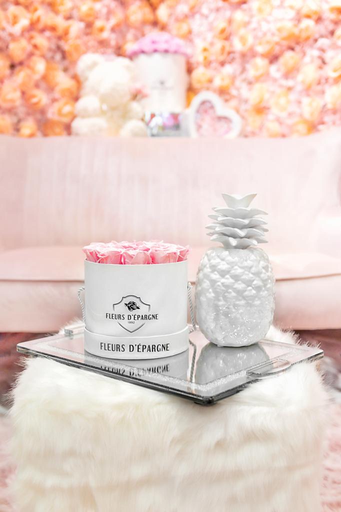 Elegance in Classic Rose Bucket