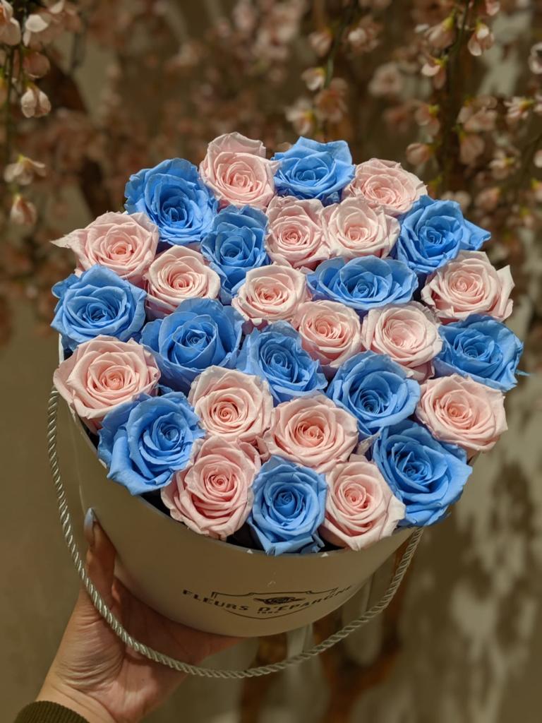 Elegance in Classic Rose Bucket