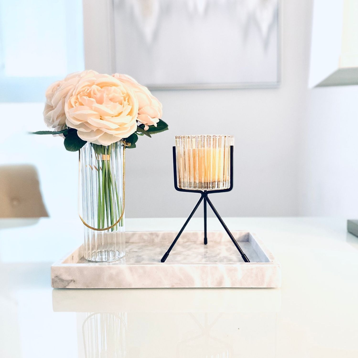 Candle in Glass with Stand