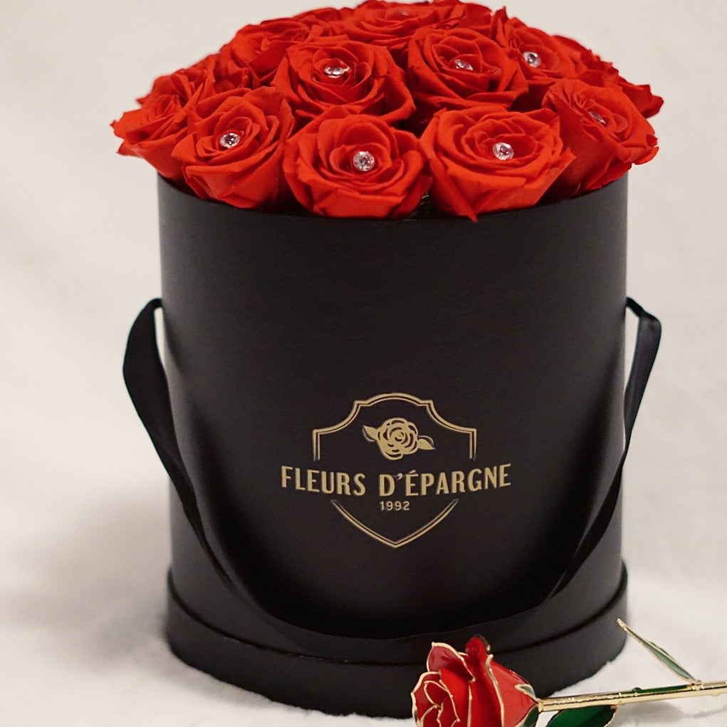 Sparkling Love in Classic Rose Bucket