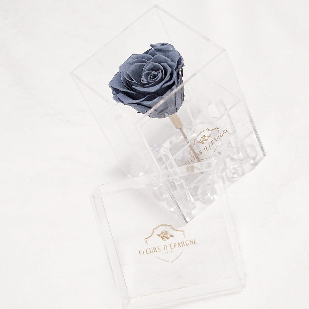 Purest Crystal Box with Long Stemmed 3 Year Rose