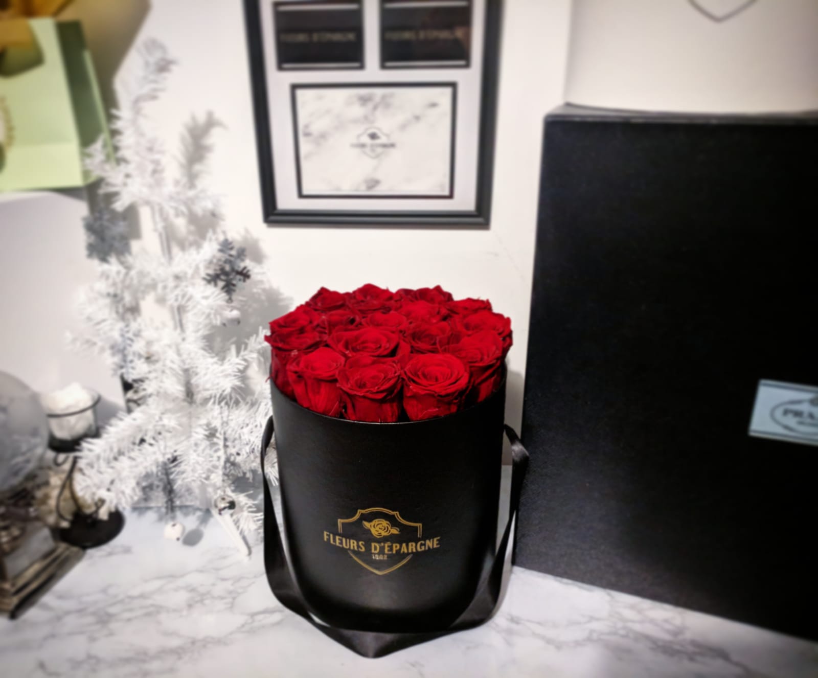 Elegance in Classic Rose Bucket