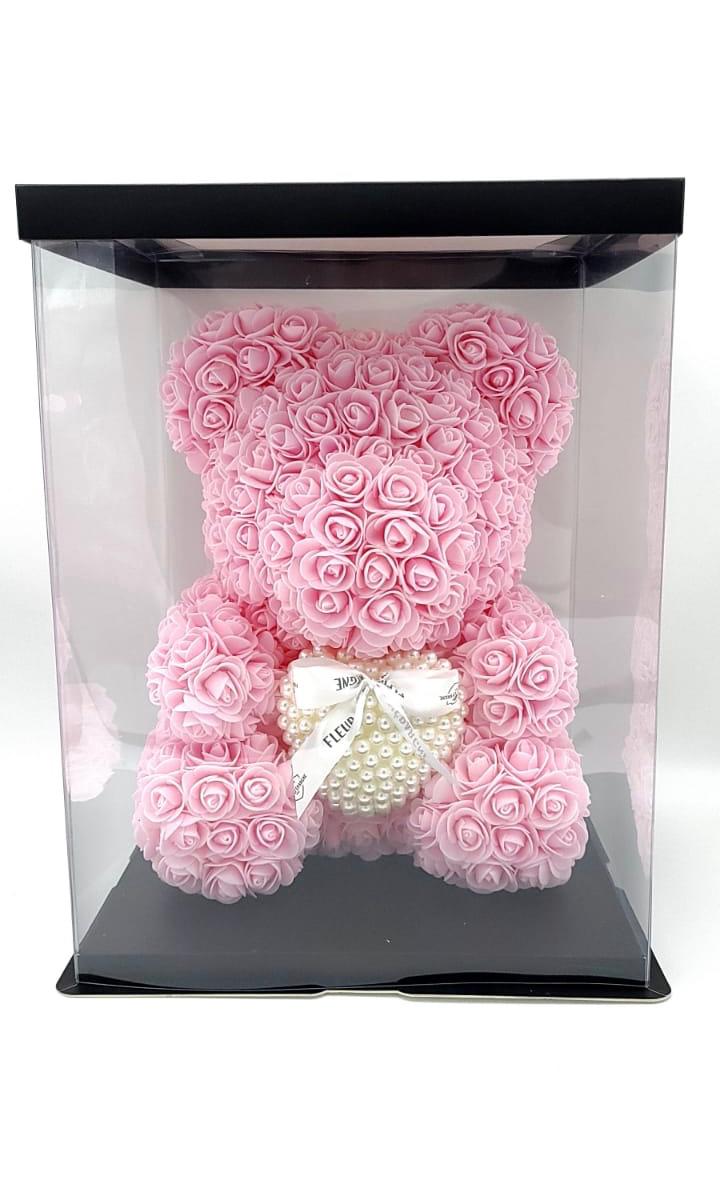 Pearl Heart Luxe Foam Rose Bear