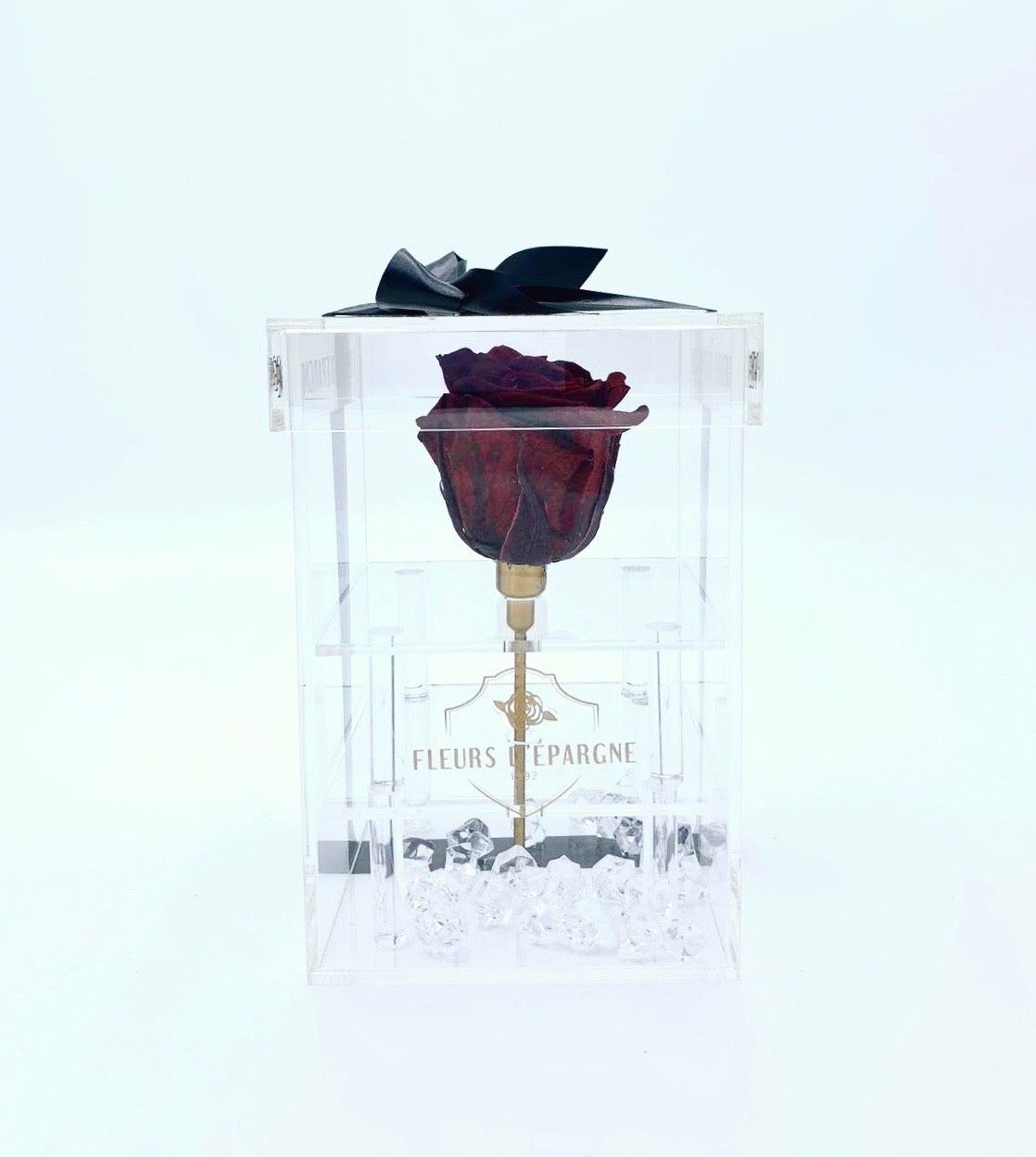 Purest Crystal Box with Long Stemmed 3 Year Rose