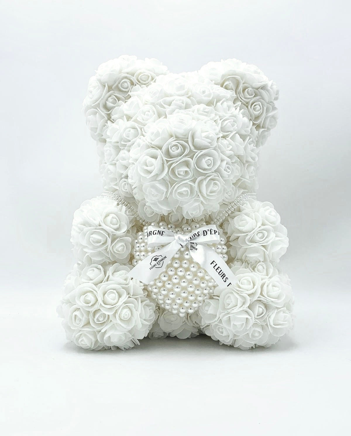 Pearl Heart Luxe Foam Rose Bear