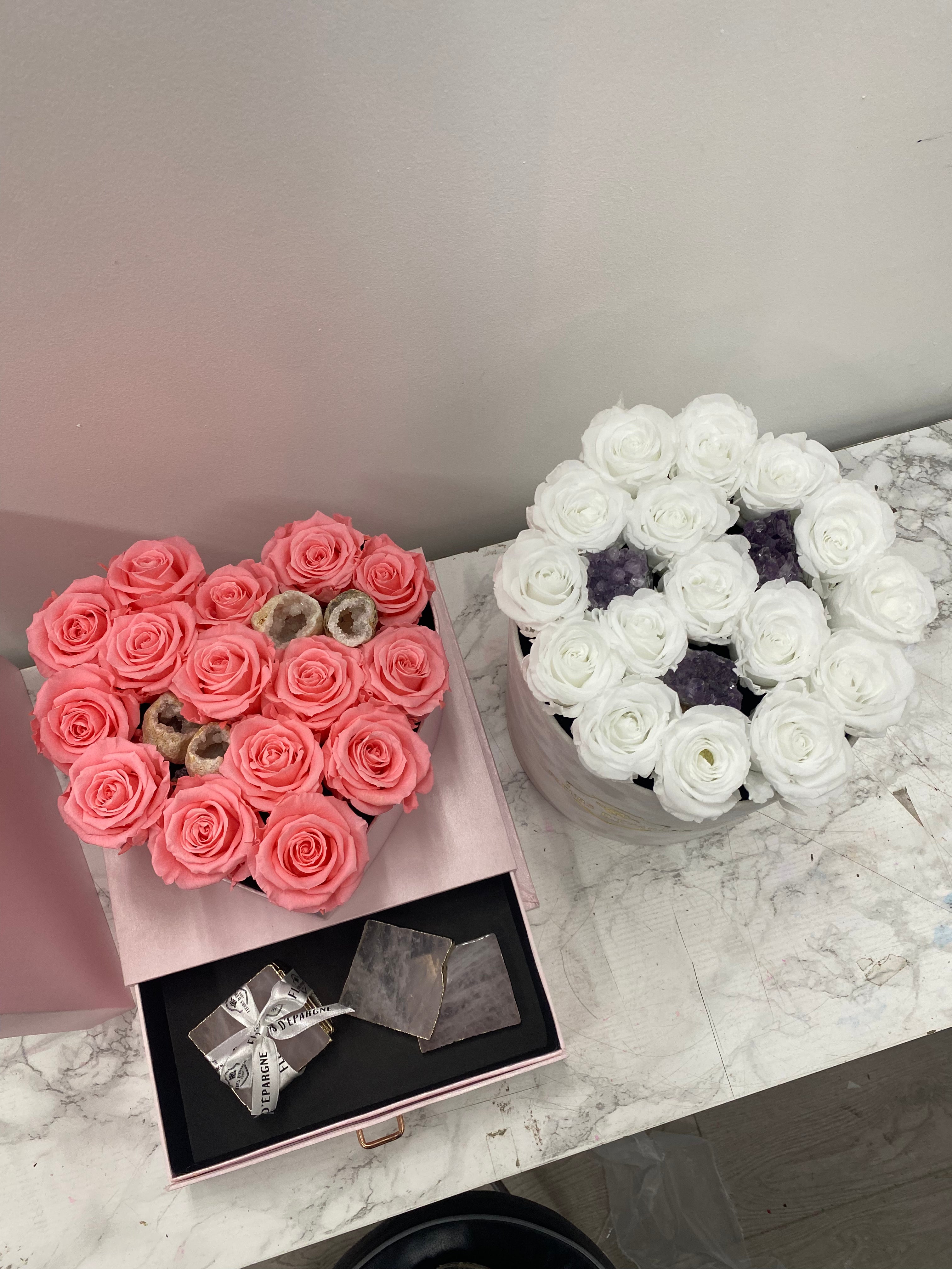 Crystal Heart Shaped Vanity Box