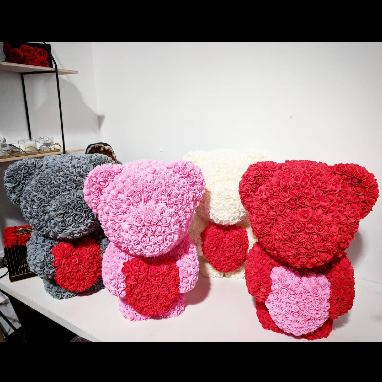 Sweetheart Jumbo Rose Foam Bear