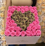 Suede XXL Pink Square Box