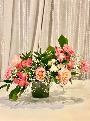 Pop, Pop, Pink Arrangement - Fresh Flowers
