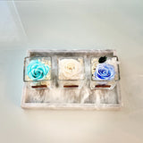 One Love in Square Glass Vase