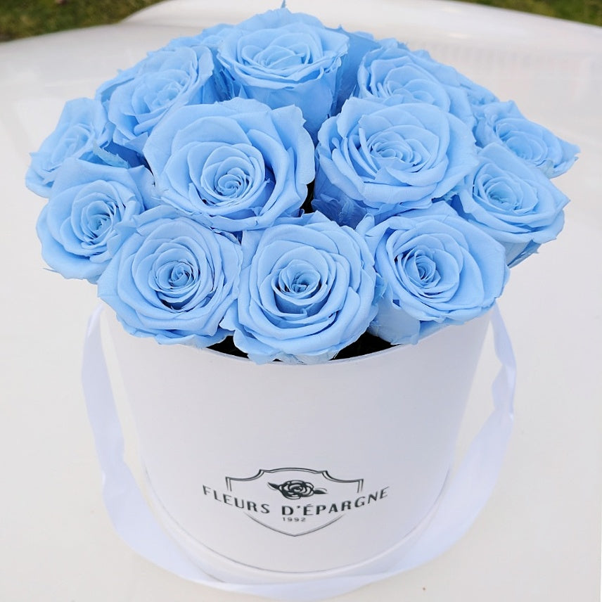 Blue Bucket Roses Blue Dream in Classic Rose Bucket | fleursdepargne
