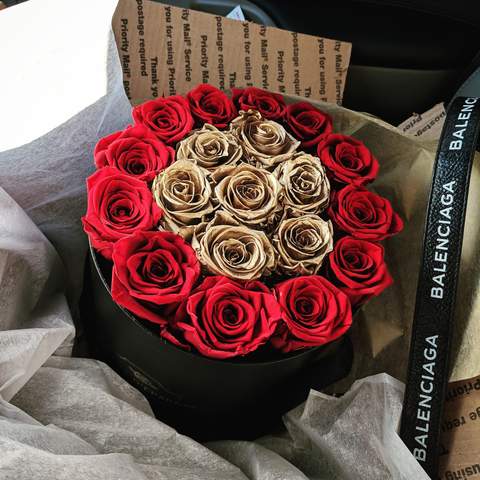 Elegance in Classic Rose Bucket