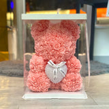 Pearl Heart Luxe Foam Rose Bear