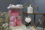Baby Bear and Glass Rose Dome Combo